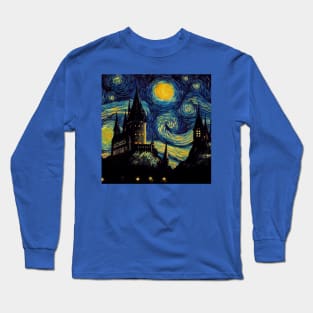 Starry Night Wizarding School Van Gogh Long Sleeve T-Shirt